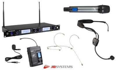 JB SYSTEMS HF-PRO QUAD Système sans fil UHF à 4 canaux à combiner JB SYSTEMS HF-PRO QUAD Système sans fil UHF à 4 canaux à combiner