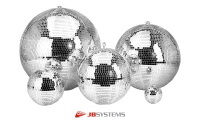 JB SYSTEMS Boules à facettes Ø 20cm - 50cm - Exécution en verre véritable