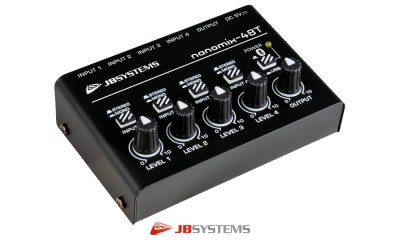JB SYSTEMS NANOMIX-4BT Mixer/Interface audio 4 canaux avec récepteur BT JB SYSTEMS NANOMIX-4BT Mixer/Interface audio 4 canaux avec récepteur BT