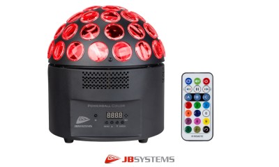 JB SYSTEMS LED POWERBALL COLOR Effet rotatif de faisceaux lumineux colorés, 20x10W LEDS, RGBW, DMX, 200W