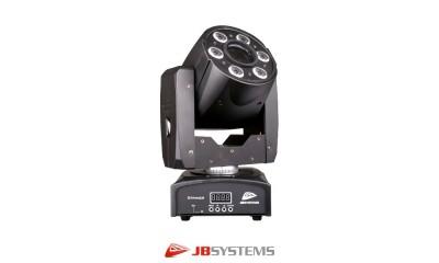 JB SYSTEMS STRIKER LED Moving Head avec roue de couleurs et de gobos 30W, effet wash 6x8W RGBW