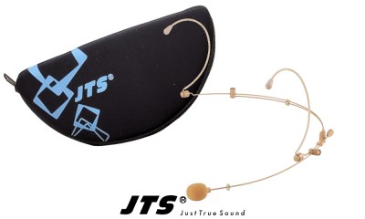 JTS CM-804iF Microphone à serre-tête avec caractéristique omnidirectionnelle, Étui, câble mini XLR/F à 4 pôles
