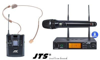 JTS RU8012-HMD SET UHF-Système avec micro main et serre-tête (cardioïde), 2-canaux
