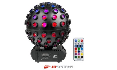JB SYSTEMS LED GLOBE Effet rotatif de faisceaux lumineux colorés, 5x8W LEDS, RGBW, DMX