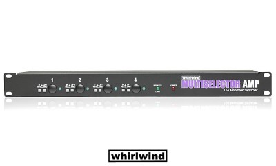 WHIRLWIND MULTISELECTOR AMP - Switcher HighEnd pour signal d'instrument vers 4 sorties ampli - commutation totalement silencieuse grâce à optoélectronique, jack-jack 6,3mm