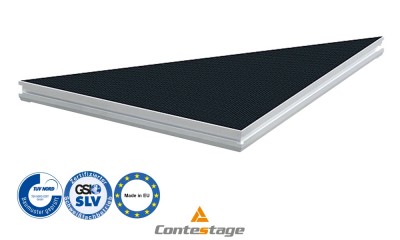 CONTESTAGE STAGE PLTS-T1x1 Plateforme de stage triangulaire 100cm x 100cm