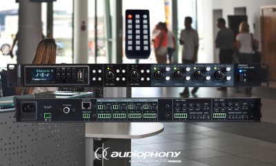 AUDIOPHONY PMX34 Mixer 2 entrées, lecteur mulitmédia MP3/FM/Bluetooth, 4 sorties/zones