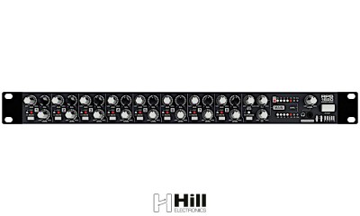 HILL ELECTRONICS RPS-1620 Mixer ligne stéréo à 8 canaux 19"/1U