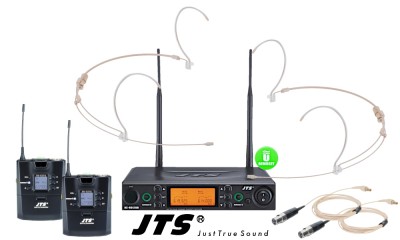 JTS RU8012-H6D SET Ensemble sans fil UHF à 2 canaux avec 2 Countryman H6-Headsets (cardioïd) JTS RU8012-H6D SET Ensemble sans fil UHF à 2 canaux avec 2 Countryman H6-Headsets (cardioïd)