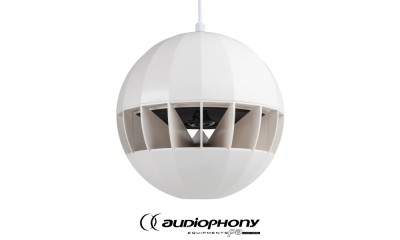 AUDIOPHONY SHP820W Haut-parleur suspendu 2 voies 20W RMS, 8", 100V, angle de diffusion 180°, Ø254mm