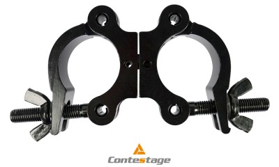 CONTESTAGE SWIVELCLAMP 302-V2B Crochet double 38-51mm, CMU 300kg, NOIR CONTESTAGE SWIVELCLAMP 302-V2B Crochet double 38-51mm, CMU 300kg, NOIR