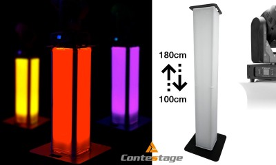 CONTESTAGE TOTEL-B Support vertical 100cm - 180cm, NOIR