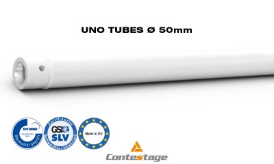 CONTESTAGE UNO-150W Tube 150cm, Ø 50mm, finition BLANC