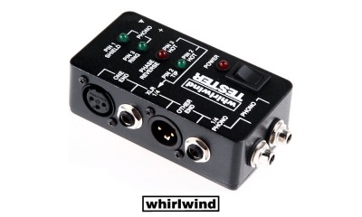 WHIRLWIND TESTER - Testeur pour contrôler les connexions de câbles, jack stéréo/mono 6,3 mm, Cinch/RCA, XLR