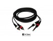HILEC Câble audio - 2 x Jack 6.3mm - 2 x RCA/Cinch
